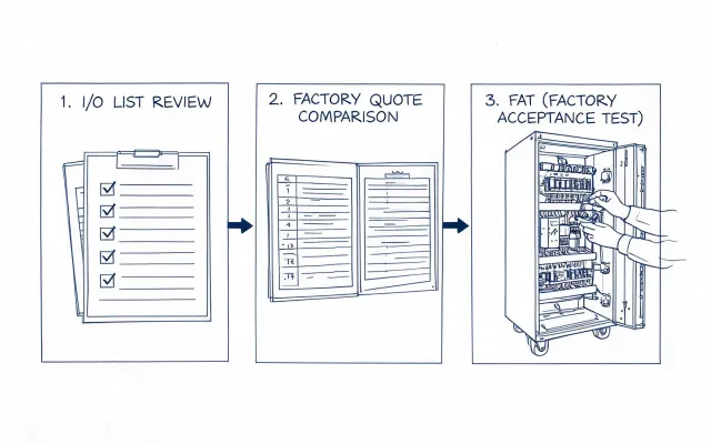 Schematic of PLC RFQ steps without a street map